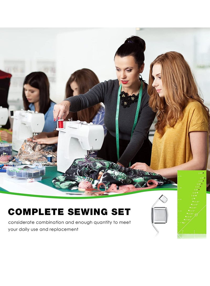 Zikra Seam Allowance Ruler and Magnetic Seam Guide Set for Sewing Machine, 4 Pieces Seam Allowance Ruler and Magnetic Seam Guide for 1/8 to 2 Inch Straight Line Hems - Image 5