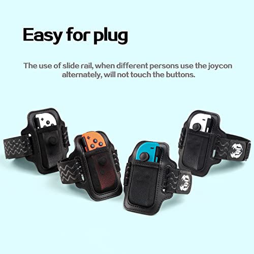 GH 4 Pack Adjustable Leg Straps Compatible with Nintendo Switch/Switch 2, Wrap Short, Extend Long, Joycon Thigh and Wrist Strap for Switch Sports: Soccer, Ring Fit Adventure, Just Dance - Image 5