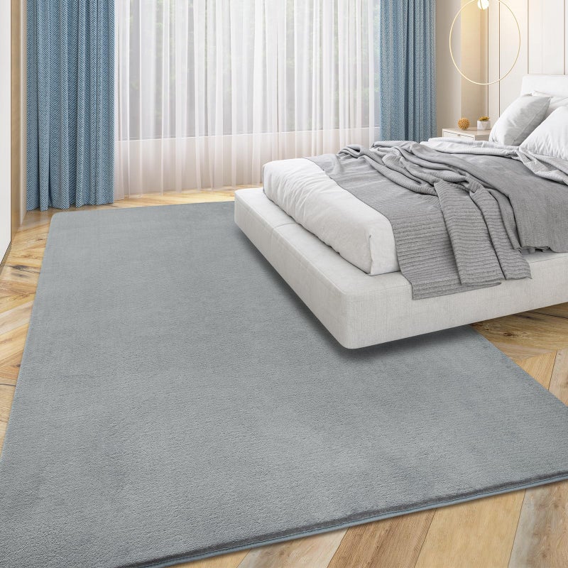 Przemy Washable Grey Rugs for Living Room Bedroom, 5x7 Feet Super Soft Memory Foam Rug Indoor Carpet for Kids Room Boys Girls Dorm Bedside Nursery Decor Mat - Image 3