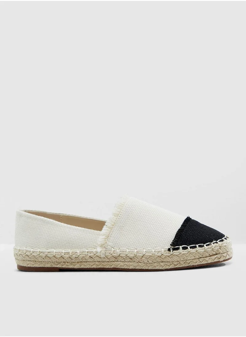 ELLA Colourblock Espadrilles With Fringe Detail