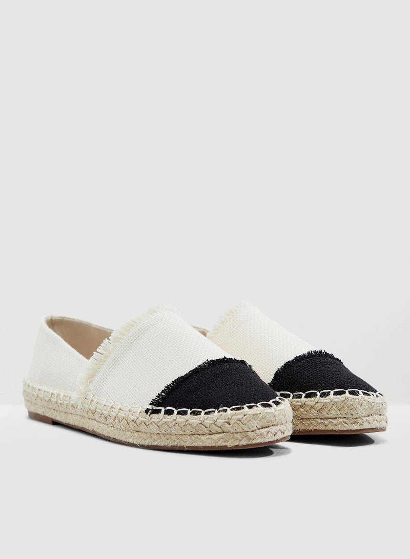 ELLA Colourblock Espadrilles With Fringe Detail - Image 5