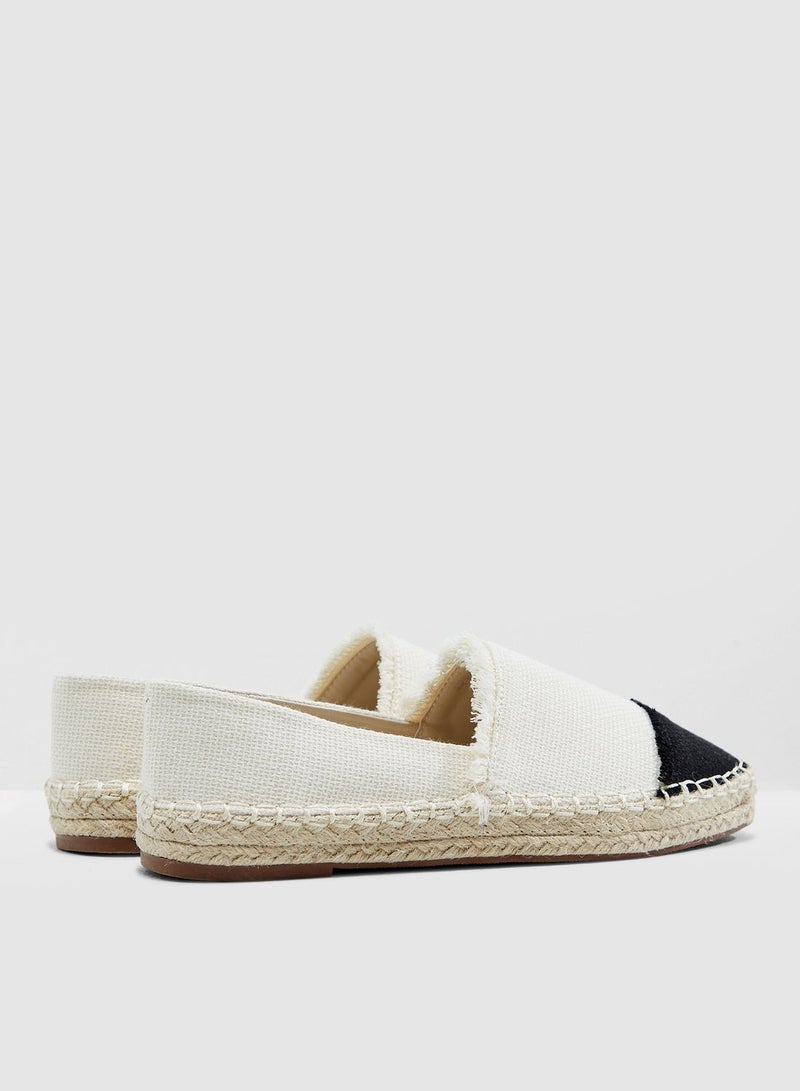 ELLA Colourblock Espadrilles With Fringe Detail - Image 4