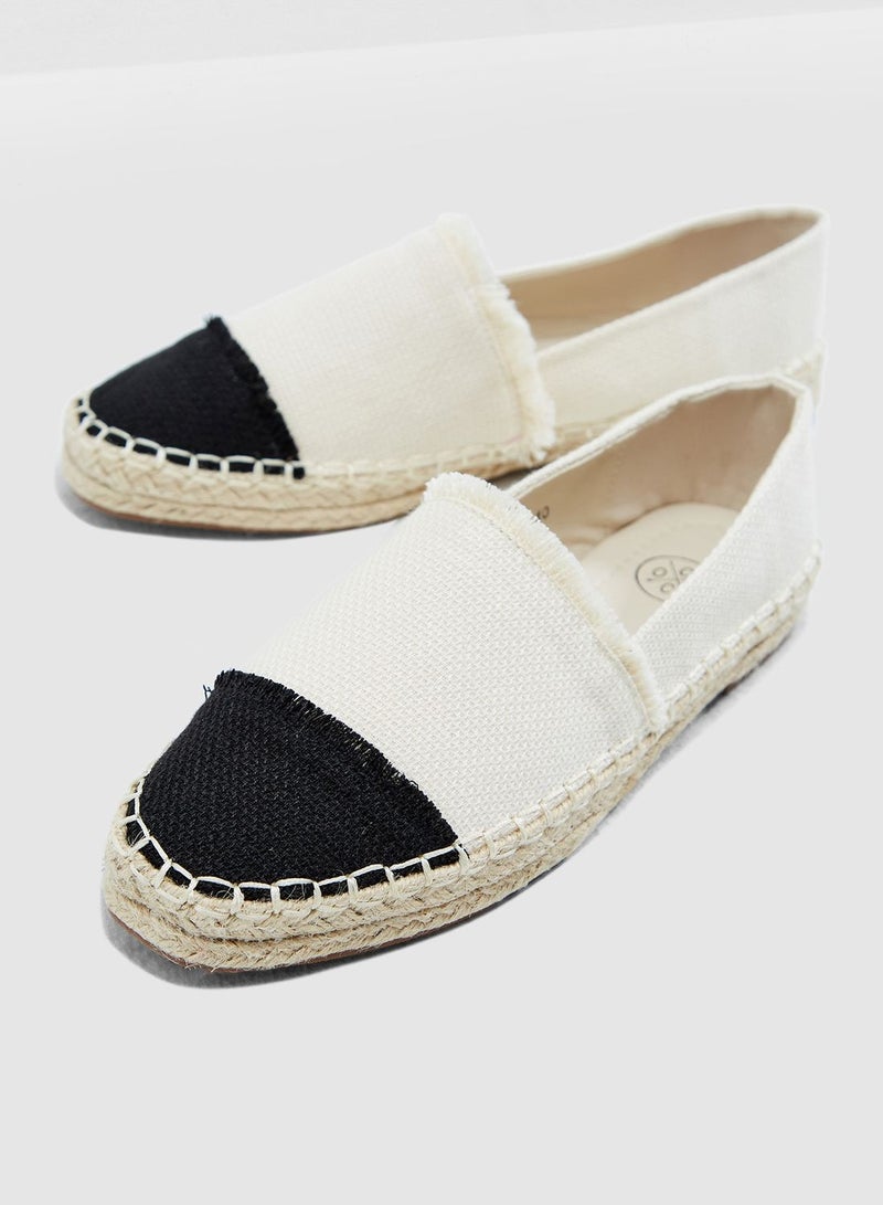 ELLA Colourblock Espadrilles With Fringe Detail - Image 2