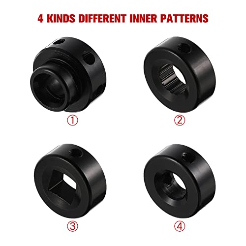 Veemoon 1 Window cranks Set Car Window Handle Aluminum Alloy Window Crank Handle Universal Car Window Handle Replacement Door Accessories- Casement Window Crank Handle Black Window Crank - Image 4
