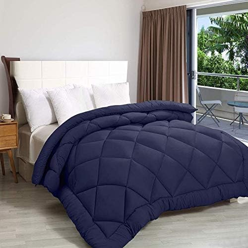 Rajasthan Crafts Microfiber Heavy Winter Single Bed Quilt (Navy Blue, 60x90 Inch, Skin_Friendly) | TC - 400 - Image 5
