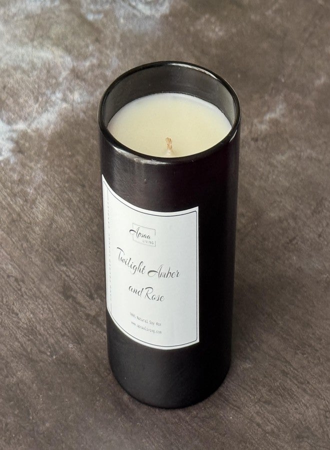 Apsaa Living Premium Scented Candle | Non Toxic, Natural Soy Wax| Ideal for Home Décor and Gifting | Premium Luxury Candle| Twilight Amber and Rose Scented Candle, 230g - Image 5
