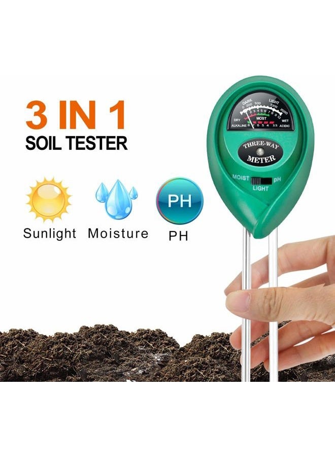 iPower 3-in-1 Soil Test Kit, Soil Moisture/Light/pH Meter for House Plant, Garden, Lawn, Farm, Ideal for Indoor & Outdoor Use - Image 2