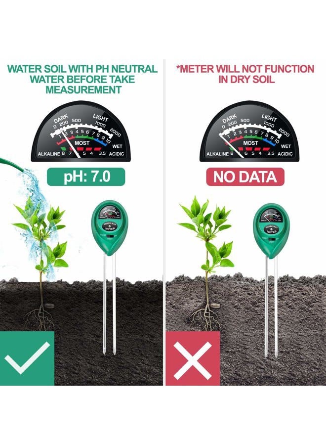iPower 3-in-1 Soil Test Kit, Soil Moisture/Light/pH Meter for House Plant, Garden, Lawn, Farm, Ideal for Indoor & Outdoor Use - Image 4