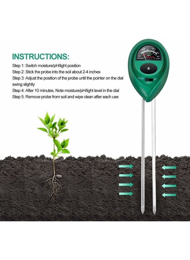 iPower 3-in-1 Soil Test Kit, Soil Moisture/Light/pH Meter for House Plant, Garden, Lawn, Farm, Ideal for Indoor & Outdoor Use - Image 5