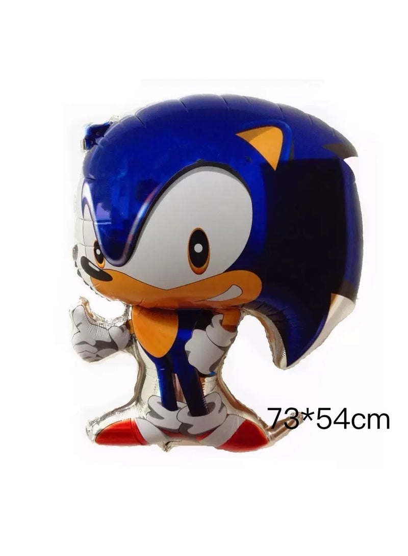 10pcs /set cartoon character anime balloon set for party supply cartoon Sonic themed birthday party decoration aluminum foil balloon set - Image 2