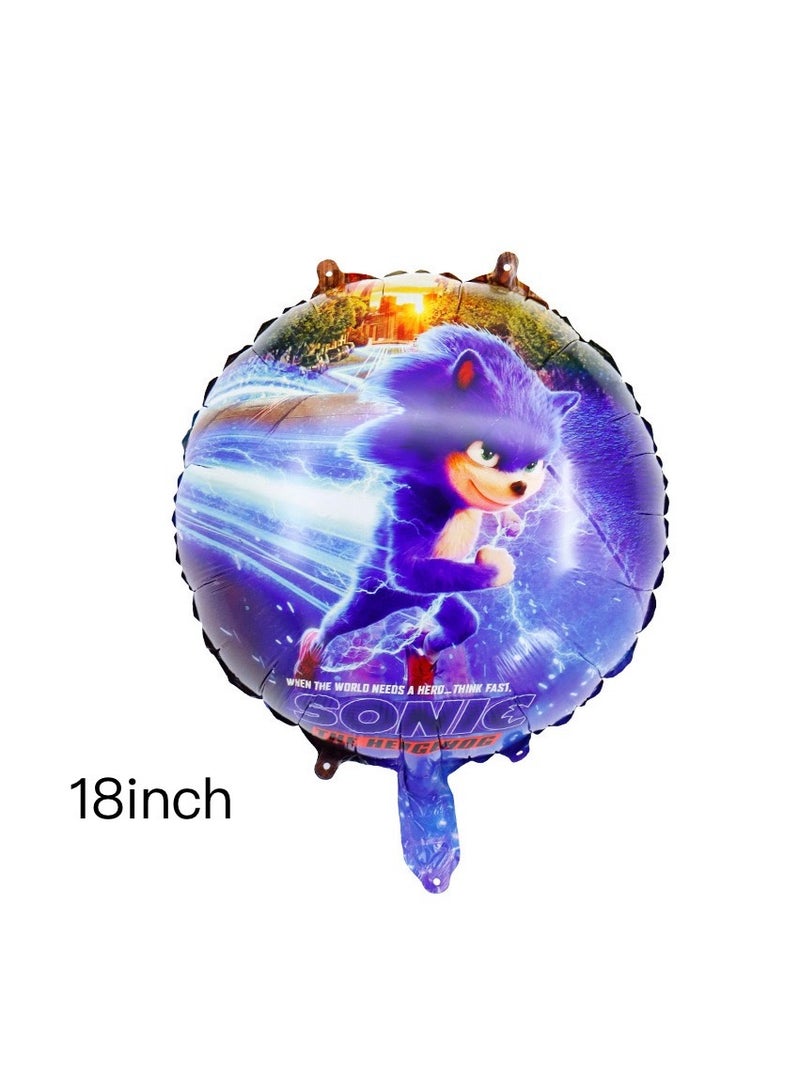 10pcs /set cartoon character anime balloon set for party supply cartoon Sonic themed birthday party decoration aluminum foil balloon set - Image 3