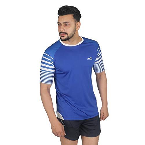Vector X VTD-054-R (Royal) Men's Round Half Sleeves T-Shirt (XL) - Image 2