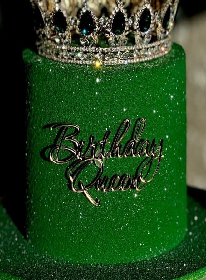 RAUMAXE Birthday Queen Cake Topper, Acrylic Gold Queen Birthday Cake Decoration for Women Girls Birthday Cake Charm Valentine's Day Mother's Day Party Decoration (BIRTHDAY QUEEN GOLD) - Image 3