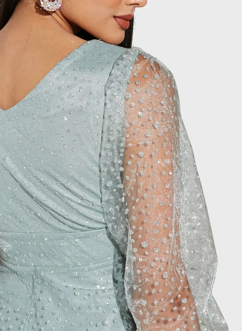 Namshi X Hadia Ghaleb Hadia Ghaleb Embroidered Detail Dress