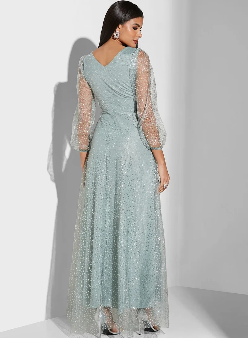 Namshi X Hadia Ghaleb Hadia Ghaleb Embroidered Detail Dress