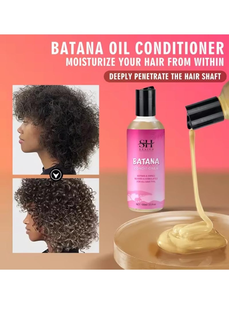 Sevich 100ml Batana Oil Conditioner Natural 100% Raw Batana Oil Hair Care Conditioner Shines Revives Protects from Dryness Moisturizes Restores Hair and Repair Damaged Hair Conditioner - Image 4