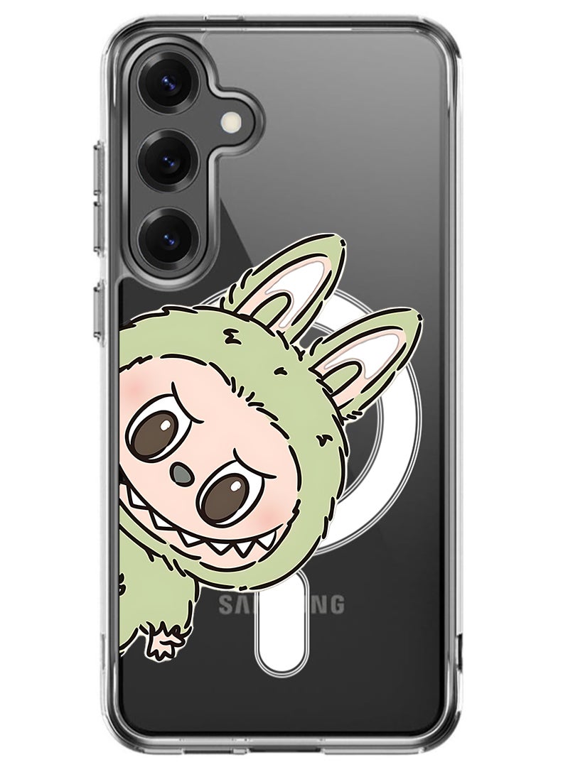 ثيودور جراب مغناطيسي لهاتف Samsung Galaxy S24 متوافق مع الشحن اللاسلكي MagSafe، غطاء ممتص للصدمات للهاتف من Labubu (4) - Image 1