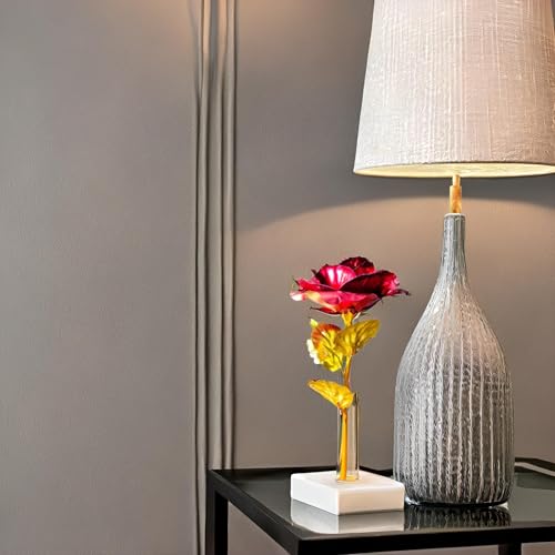 Lavanaya Silver®– Red Rose Gold Artificial Flower in Black Velvet Box | Eternal Love Keepsake for Birthday, Anniversary, Valentine’s Day, Mother’s Day Teacher's Day -Romantic for Him, Her - Image 3