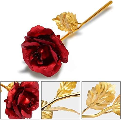 Lavanaya Silver®– Red Rose Gold Artificial Flower in Black Velvet Box | Eternal Love Keepsake for Birthday, Anniversary, Valentine’s Day, Mother’s Day Teacher's Day -Romantic for Him, Her - Image 5