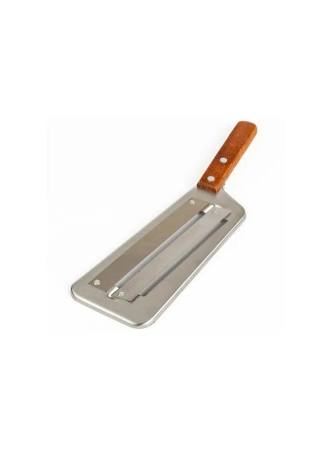 Stainless Steel Cabbage Shredder Knife with Wooden Handle – Manual Vegetable Slicer for Cabbage, Lettuce & Salad, Kitchen Cutter Tool - Image 3