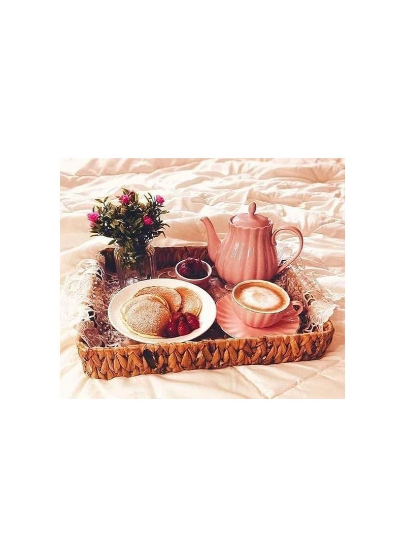 Rattan Serving Tray with Handles Set of 3 Hand Woven Wicker Tray Rustic Decorative Tray for Breakfast Drinks Snack Bread for Coffee Table Bar Dinner Parties Kitchen Organizer Square 25-30-35 - pzsku/ZB1071B51F270ADF3071EZ/45/_/1690813769/79e58e17-70b2-4b2c-a9f1-ce3b9cd20ab0