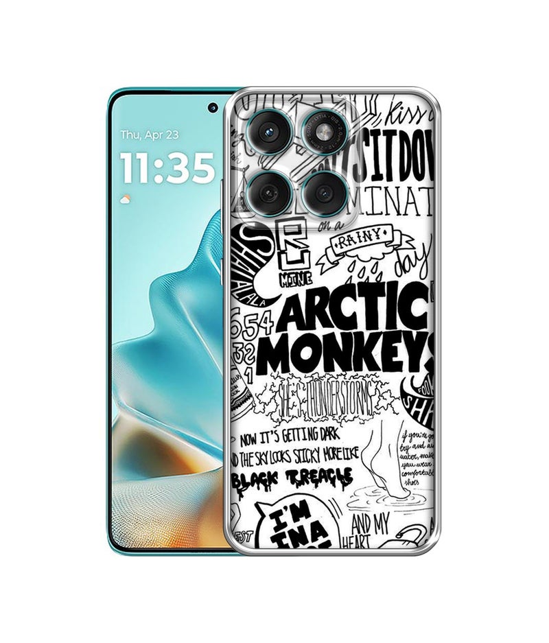 Casotec Arctic Monkeys Pattern Design Printed Silicon Soft TPU Back Case Cover for Motorola Moto Edge 60 5G / Edge 60 Fusion 5G - Image 1