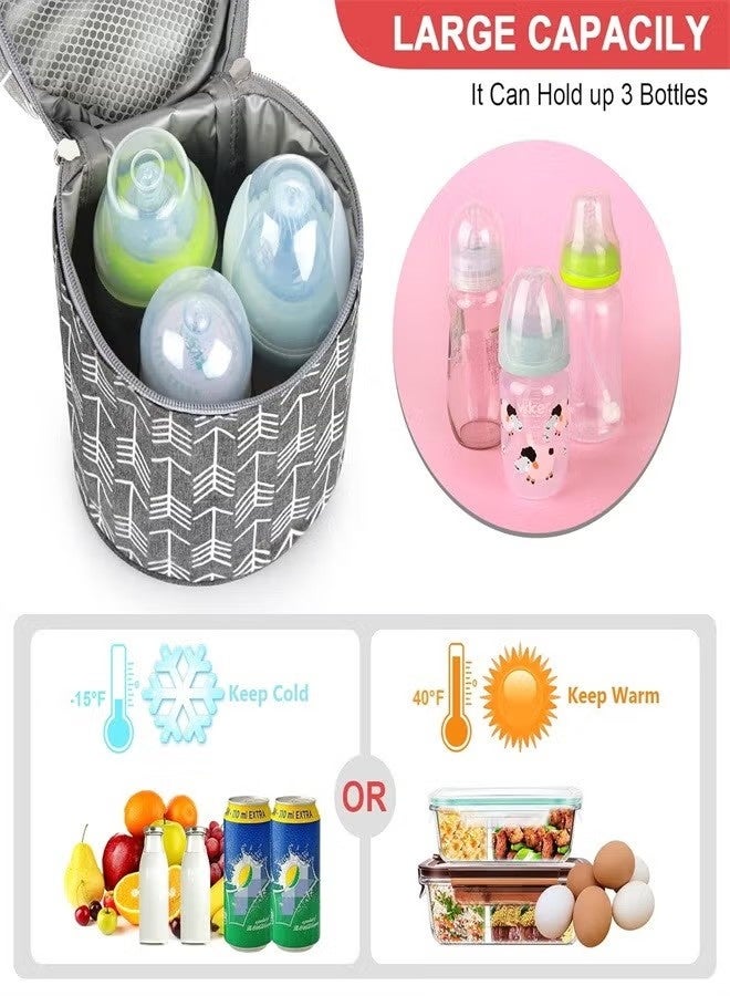 OMEVE Breastmilk Cooler Bag, Insulated Baby Bottle Cooler Tote Bags, Baby Bottle Warmer Cooler Bag, Baby Bottle Bag Great for Nursing Mom Daycare - Image 5