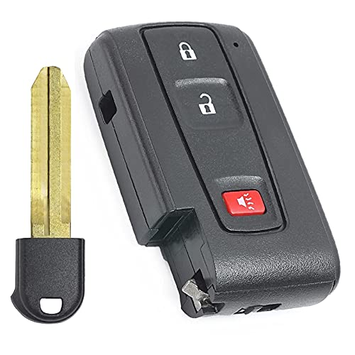 Keyecu Replacement Shell Keyless Smart Remote Key Case Fob 2+1 Button for Toyota Prius 2004-2009 with Uncut Key Blade - Image 1