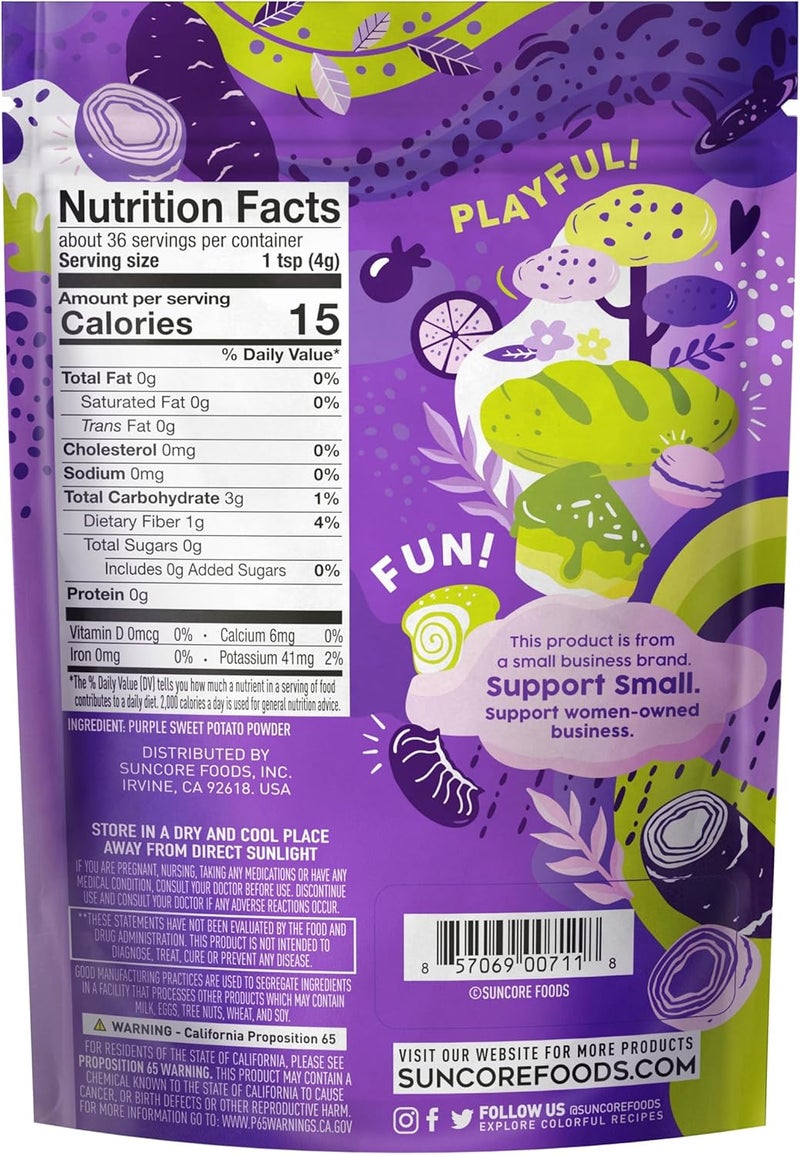 Suncore Foods Organic Purple Sweet Potato Supercolor Powder - 5 oz - Image 2