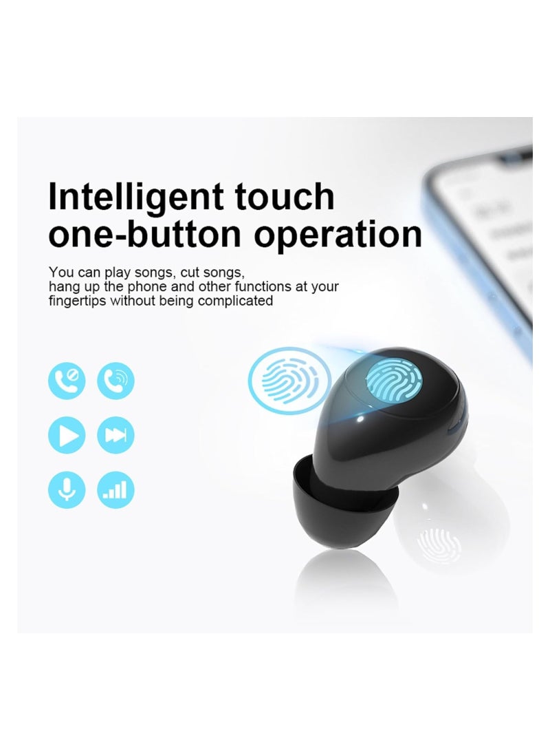 SYOSI Invisible Mini Earbuds Wireless Bluetooth, Low Profile Micro Smallest Tiny Discreet Hidden Earbuds for Work, Small Headphones, Invisible Sleep Wireless Earphone, IPX5 Waterproof for Small Ear Canals - Image 3