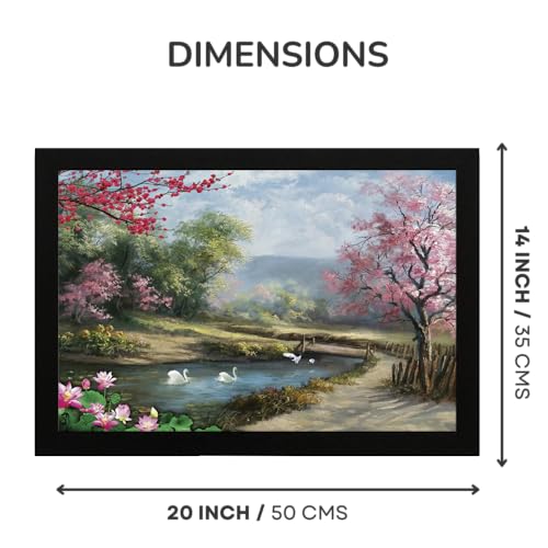 Masstone Wall Scenery for Living Room and Bedroom | Nature Painting With Frames 20x14 Inch | Framed Wall Decoration - Image 2