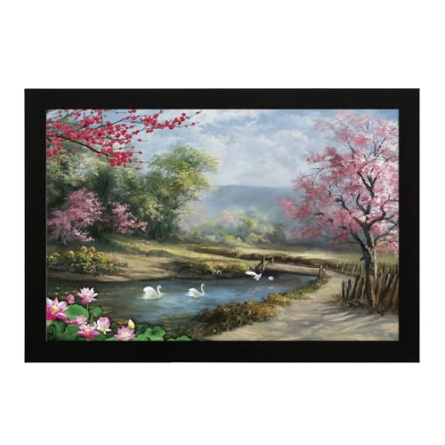 Masstone Wall Scenery for Living Room and Bedroom | Nature Painting With Frames 20x14 Inch | Framed Wall Decoration - Image 1