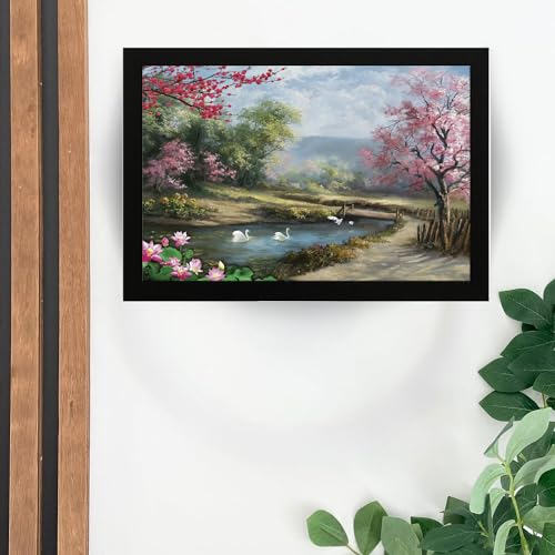 Masstone Wall Scenery for Living Room and Bedroom | Nature Painting With Frames 20x14 Inch | Framed Wall Decoration - Image 4