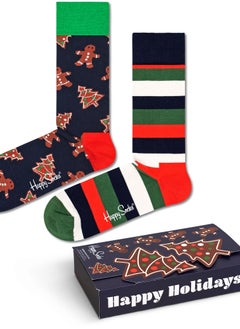 Happy Socks Happy Socks 2-Pack Gingerbreat Cookies Socks Gift Set  - Image 1