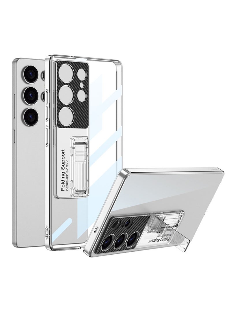 Aookay Slim Case for Samsung Galaxy S25 Ultra Case with Kickstand, Raised Full Camera Protector Hard PC Clear Anti-Yellow Thin Anti-Scratch Shockproof Phone Case for S25 Ultra Case Stand (Clear)  - Image 1