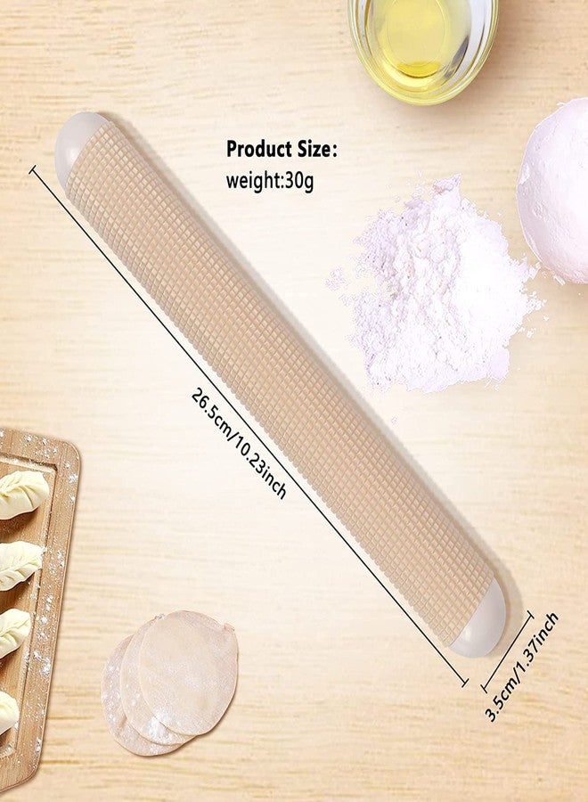 HEXONIQ® Professional Plastic Rolling Pin – Non-Stick Pizza & Dough Roller for Effortless Baking – 10.23” Time-Saving Pastry Tool for Cookies, Crusts & Bread – Food Safe & Durable, Cream, Pack of 1 - Image 3