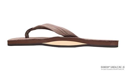 Rainbow Sandals Men's Premier Leather Single Layer with Arch Wide Strap, Expresso, Men's Large / 9.5-10.5 D(M) - Image 2