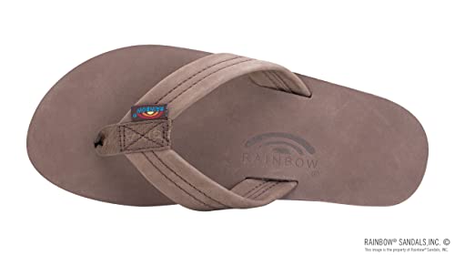 Rainbow Sandals Men's Premier Leather Single Layer with Arch Wide Strap, Expresso, Men's Large / 9.5-10.5 D(M) - Image 3