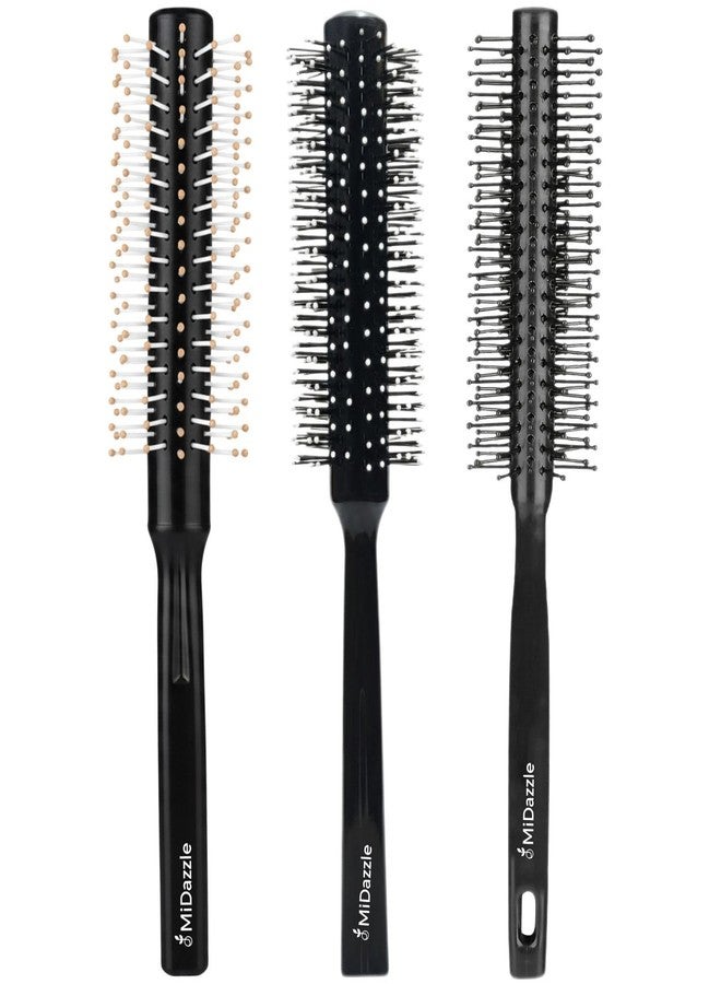 Midazzle Round Hair Brush for Adding Curls, Volume & Waves in Hair| Men and Women| Hair Volumizer Round Brush| All Hair Types Perfect Tool for Blow Drying (Pack Of 3) - Image 2