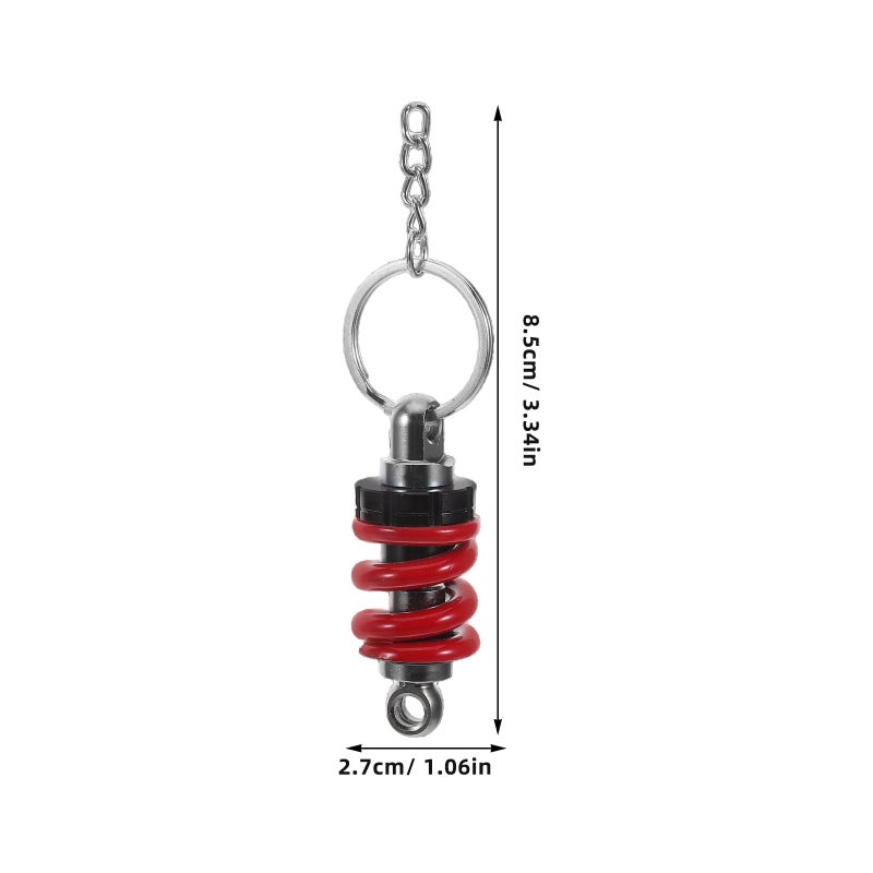 Motorcycle Keychain Shock Absorber Key Portable Keychain for Men Motorcycle Accessories Car Keychain Pendant Spring Key Holder - Image 4