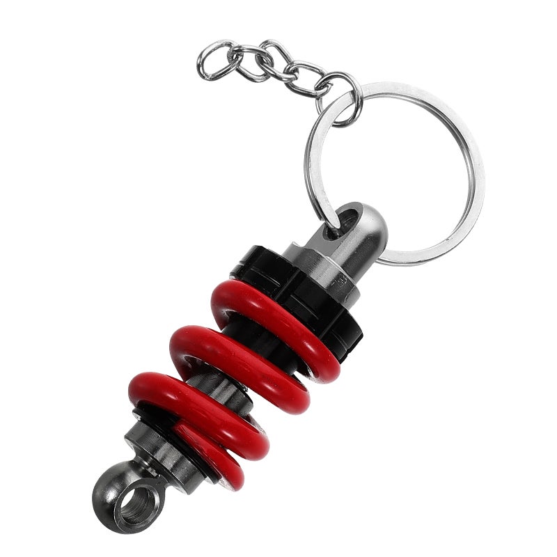 Motorcycle Keychain Shock Absorber Key Portable Keychain for Men Motorcycle Accessories Car Keychain Pendant Spring Key Holder - Image 1