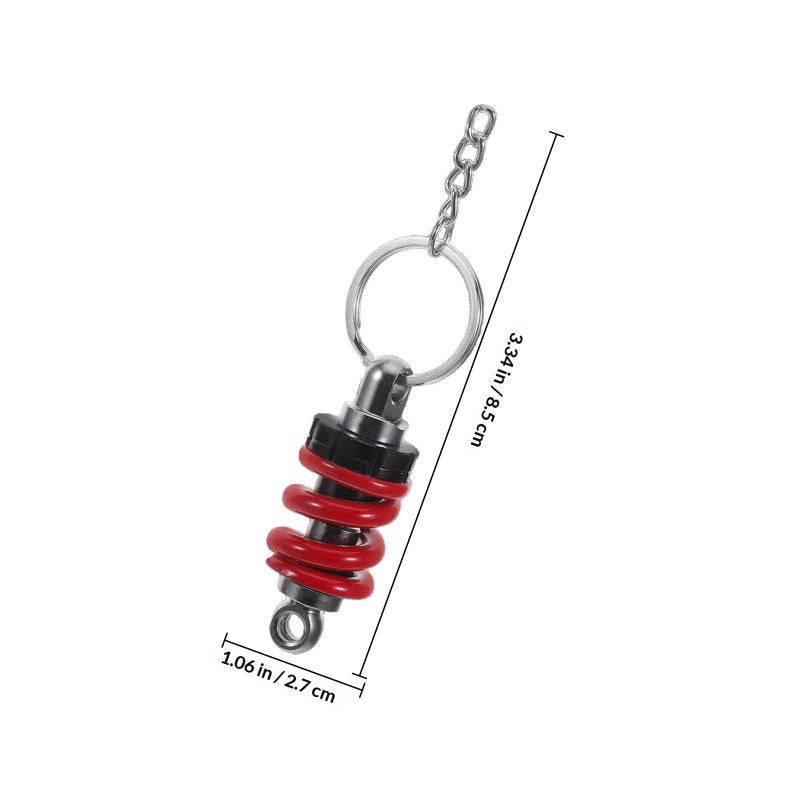 Motorcycle Keychain Shock Absorber Key Portable Keychain for Men Motorcycle Accessories Car Keychain Pendant Spring Key Holder - Image 2