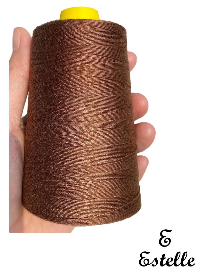 إستيل خيط بوليستر رول من e estelle، خيط عالي التحمل، 5000 ياردة/بكرة، خيط خياطة نايلون للنسيج، نسج الشعر، المفروشات، السوق الخارجية، الستائر، الجلد، الخرز، الحرف اليدوية - Image 1
