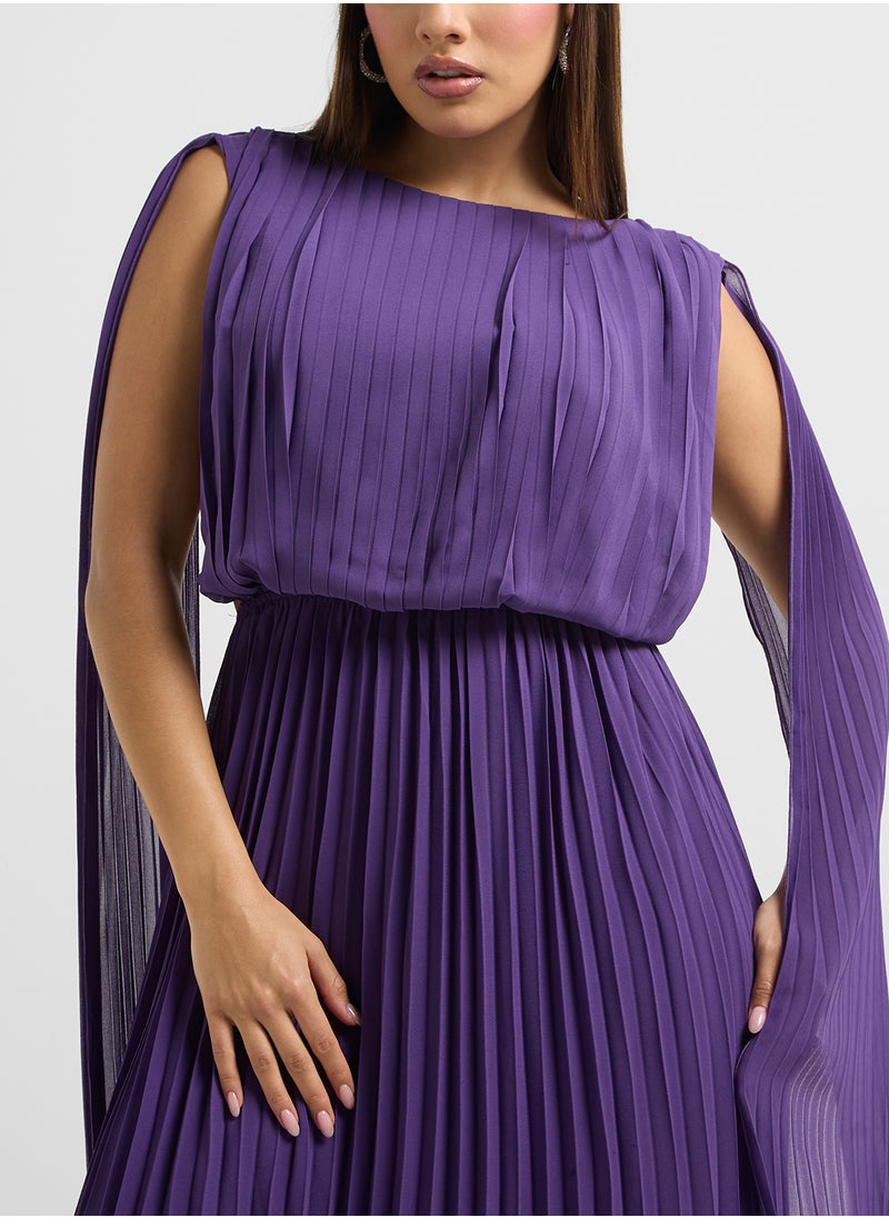 ELLA - Backless Dress With Cape Trail - Image 1