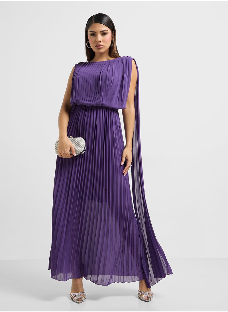 ELLA - Backless Dress With Cape Trail - Image 1