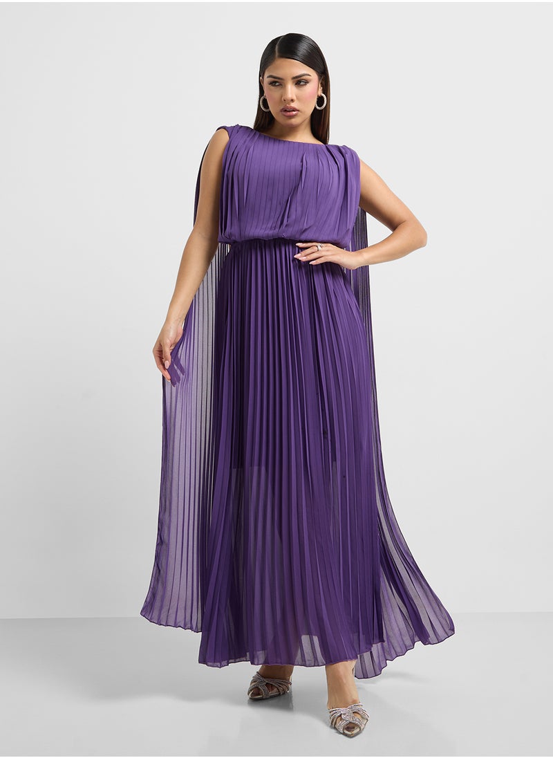 ELLA - Backless Dress With Cape Trail - Image 1