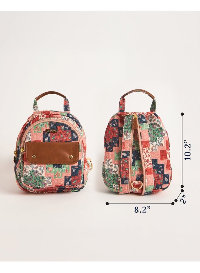 Chumbak Raasta Mini Backpack - Batik Patch-print  - Image 4