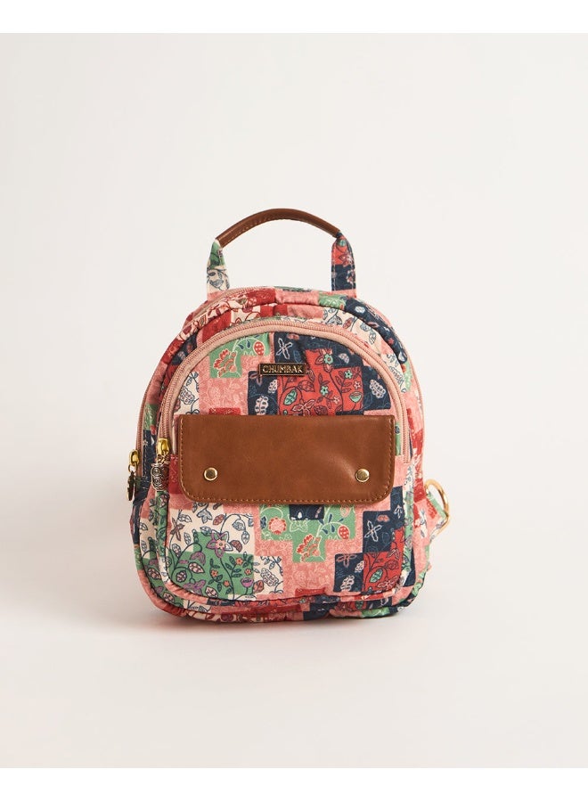 Chumbak Raasta Mini Backpack - Batik Patch-print  - Image 2