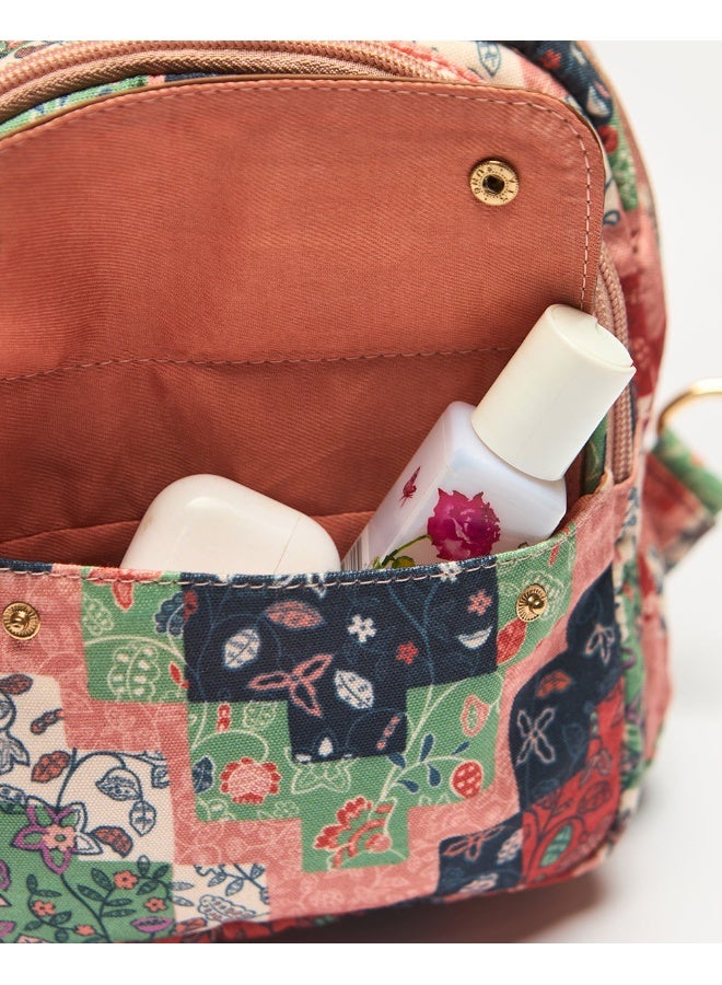Chumbak Raasta Mini Backpack - Batik Patch-print  - Image 3