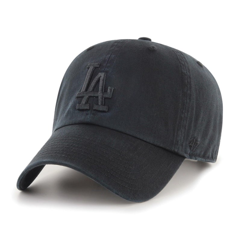 47 Brand Los Angeles LA Dodgers Clean Up Hat Cap Adjustable (All Black) - Image 4